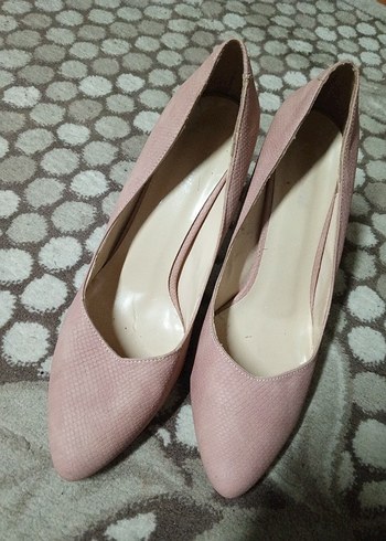 Pembe Topuklu Kadın Ayakkabı - Görsel 2