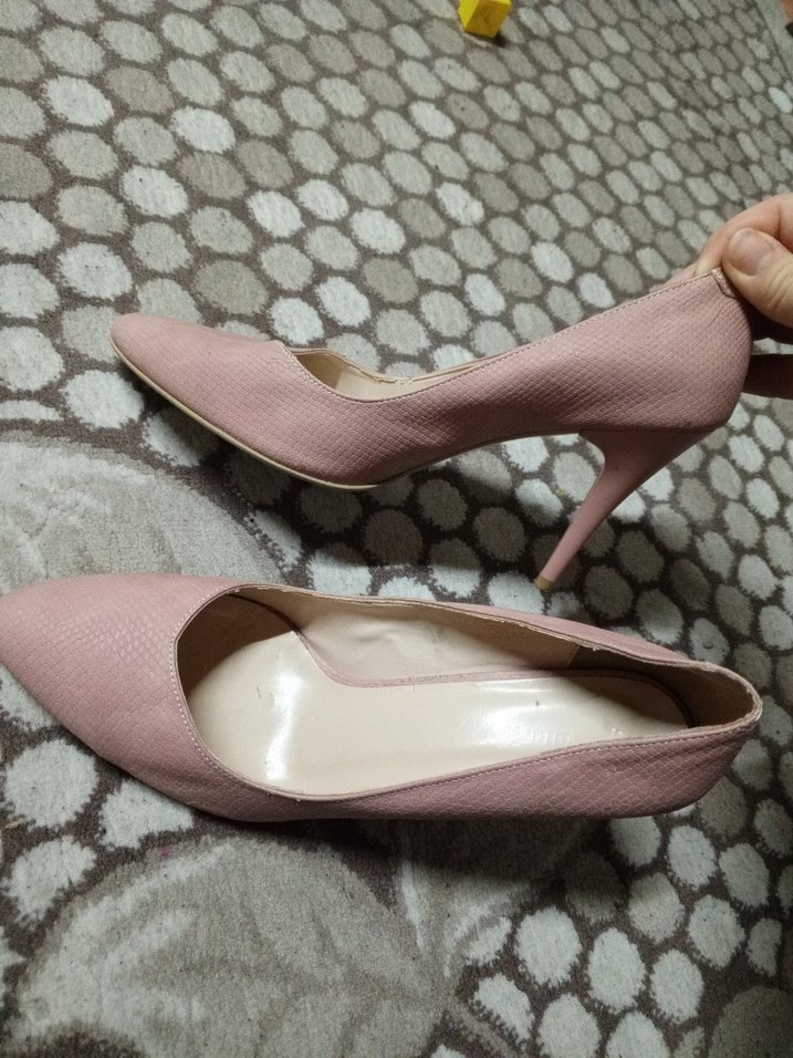 Pembe Topuklu Kadın Ayakkabı - Görsel 3