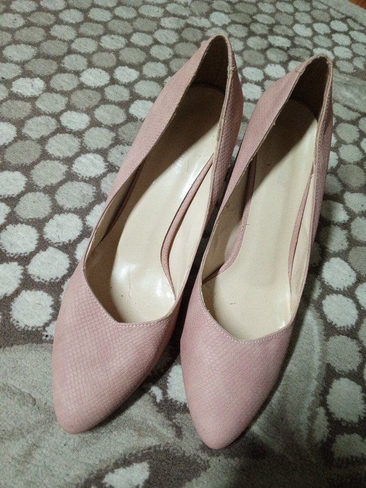 Pembe Topuklu Kadın Ayakkabı - Görsel 2