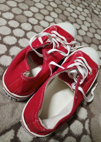 Kırmızı Kadın Düz Taban Spor Ayakkabı - Görsel 2