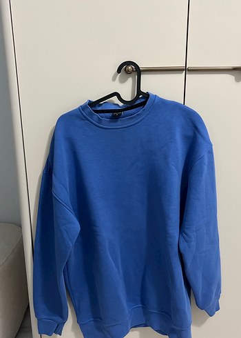 Mavi Oversize Kadın Sweatshirt