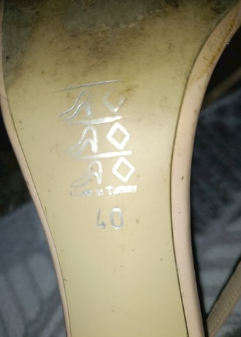 Bej Bağcıklı Kadın Topuklu Sandalet - Görsel 3