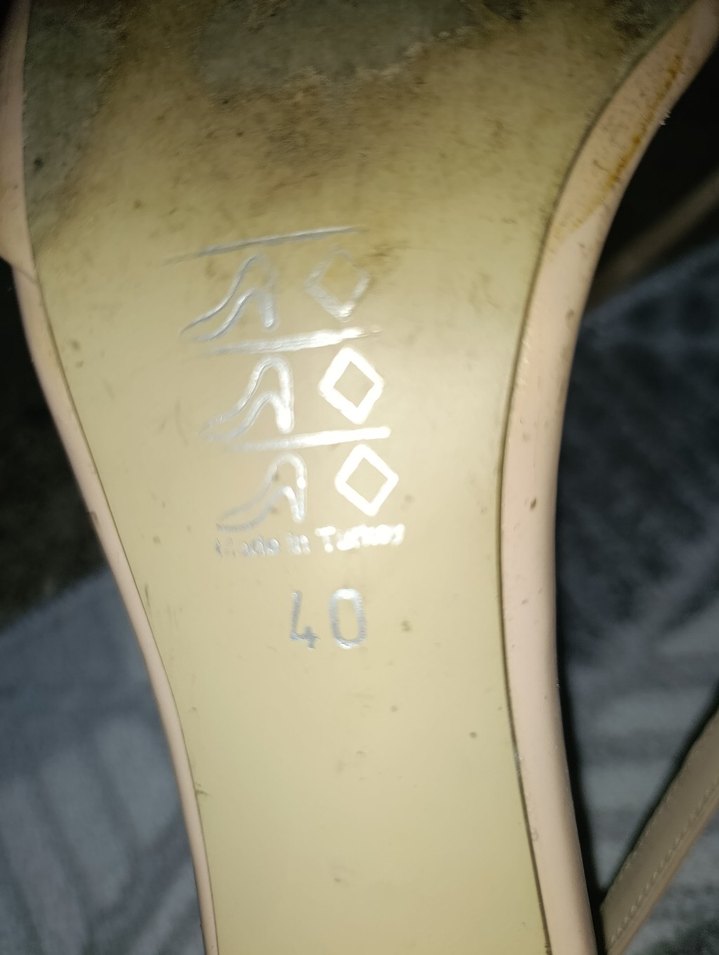 Bej Bağcıklı Kadın Topuklu Sandalet - Görsel 3