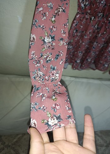 Pembe V Yaka Uzun Kollu Fırfırlı Bluz - Görsel 2