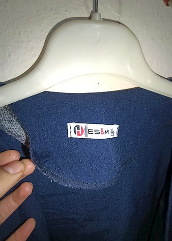 Lacivert Keten Hamile Midi Ceket - Görsel 4