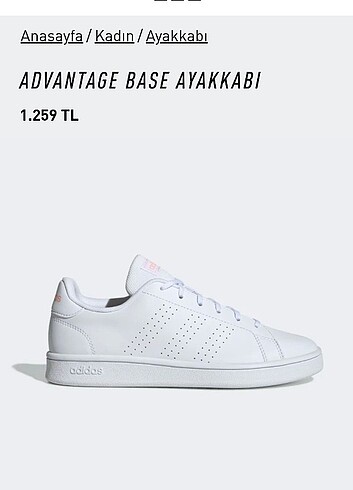 Adidas advantage base beyaz ayakkabı 