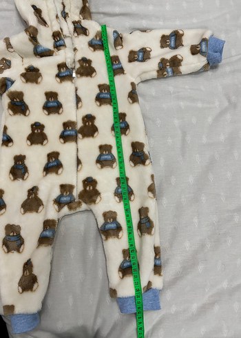 Kürklü Kapüşonlu Erkek Bebek Tulum - Görsel 2