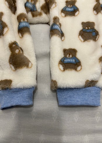 Kürklü Kapüşonlu Erkek Bebek Tulum - Görsel 6