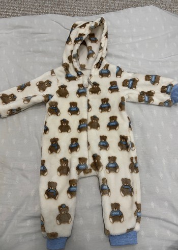 Kürklü Kapüşonlu Erkek Bebek Tulum - Görsel 5