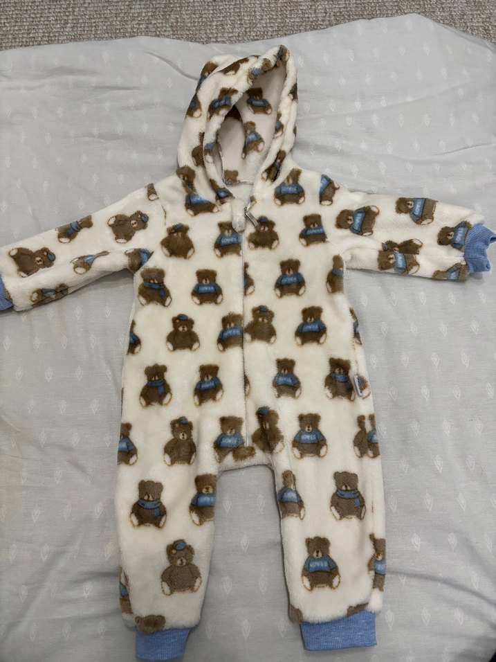 Kürklü Kapüşonlu Erkek Bebek Tulum - Görsel 5