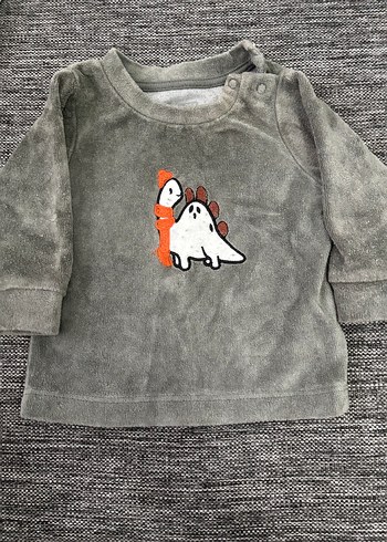 Gri Erkek Çocuk Nakışlı Sweatshirt - Görsel 2