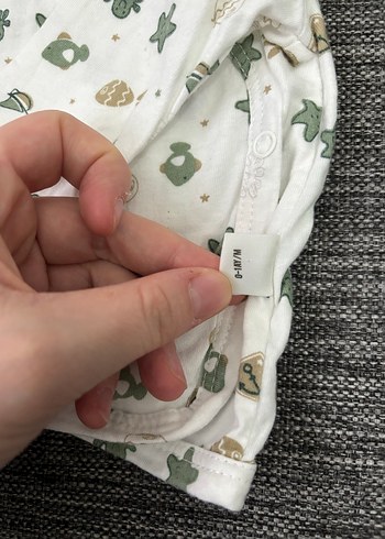 Baskılı Beyaz Bebek İçlik - Görsel 3