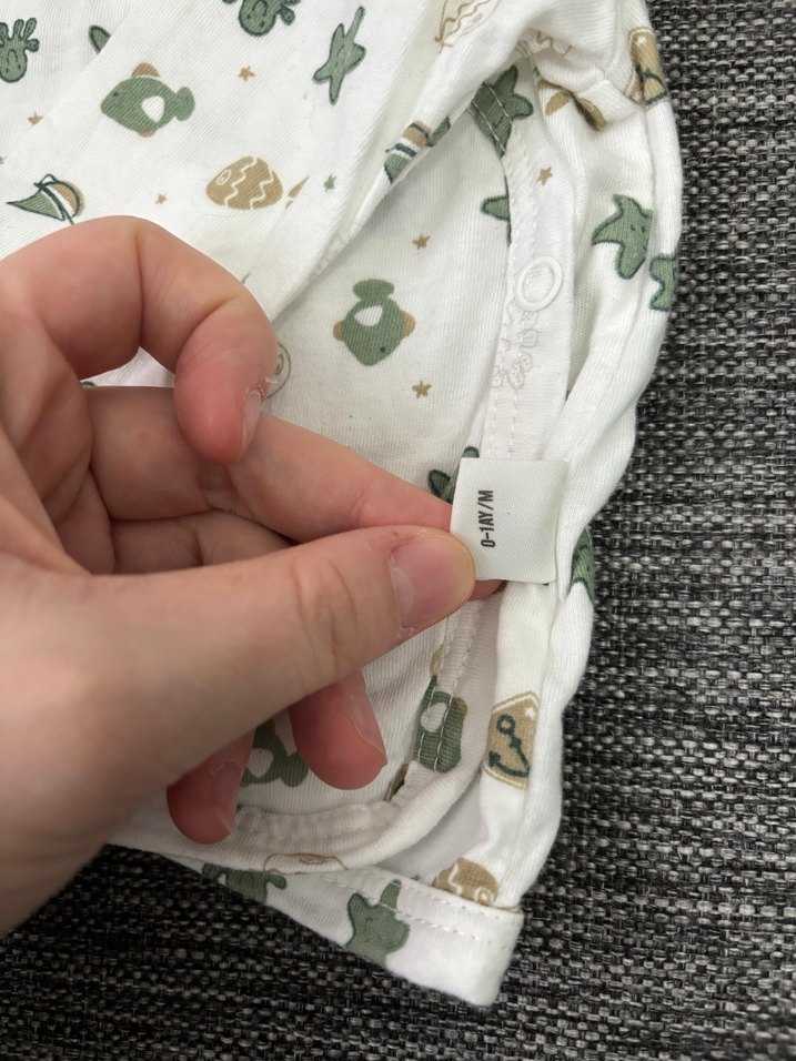 Baskılı Beyaz Bebek İçlik - Görsel 3