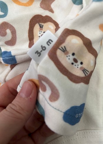 Kahverengi Aslan Baskılı Bebek Çıtçıtlı Body - Görsel 4