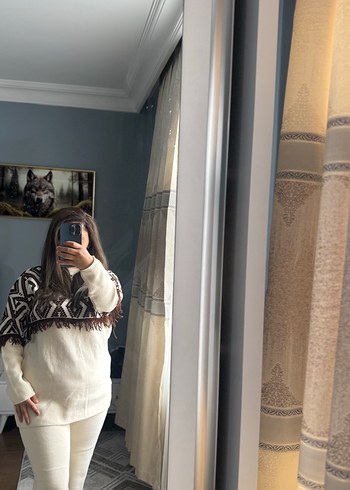 Etnik Desenli Bohem Kadın Triko takım - Görsel 2