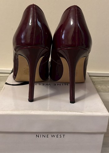 Bordo Rugan Stiletto Kadın Ayakkabı - Görsel 4