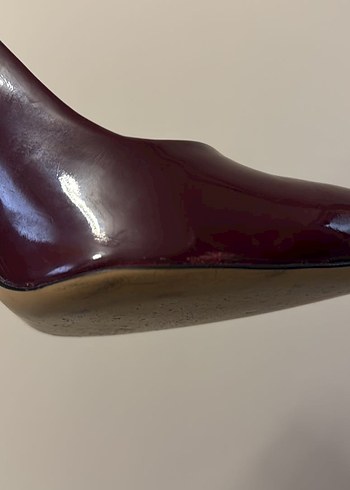 Bordo Rugan Stiletto Kadın Ayakkabı - Görsel 8