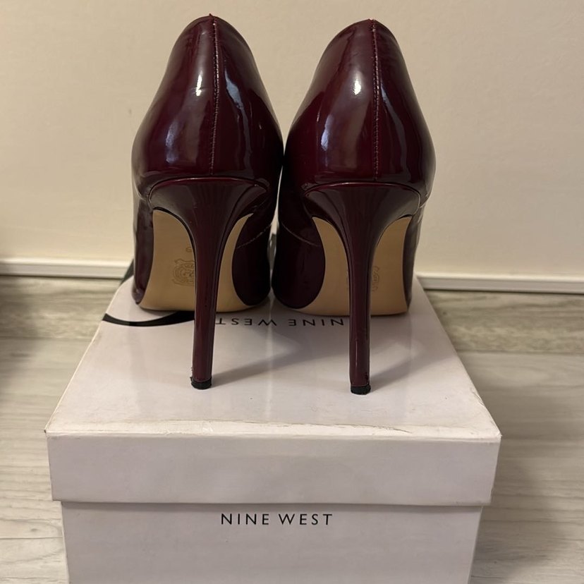 Bordo Rugan Stiletto Kadın Ayakkabı - Görsel 4