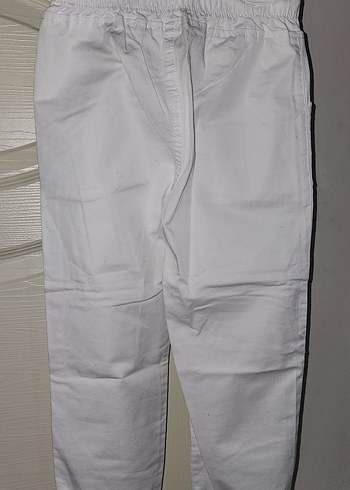 Beyaz Rahat Kesim Erkek Çocuk Pantolon - Görsel 2