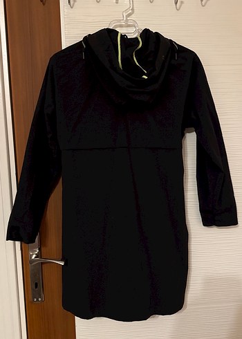 Siyah paraşüt kumaş  kadın yağmurluk - Görsel 5