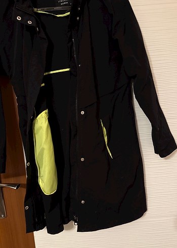 Siyah paraşüt kumaş  kadın yağmurluk - Görsel 8