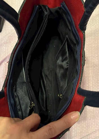 Kırmızı Deri Kadın Çanta - Görsel 5