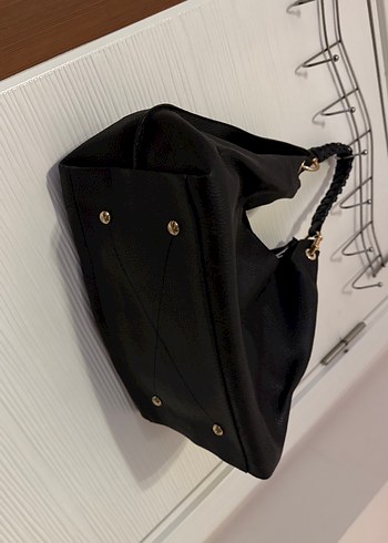 Siyah Deri Kadın Omuz Çantası - Görsel 5