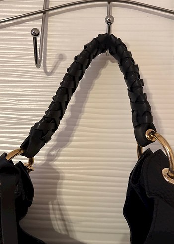 Siyah Deri Kadın Omuz Çantası - Görsel 3