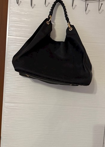 Siyah Deri Kadın Omuz Çantası - Görsel 4