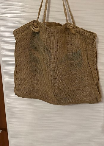 Bej Keten Bohem Günlük Kadın Çantası - Görsel 3