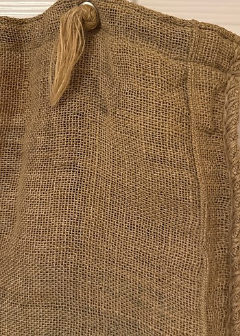 Bej Keten Bohem Günlük Kadın Çantası - Görsel 2