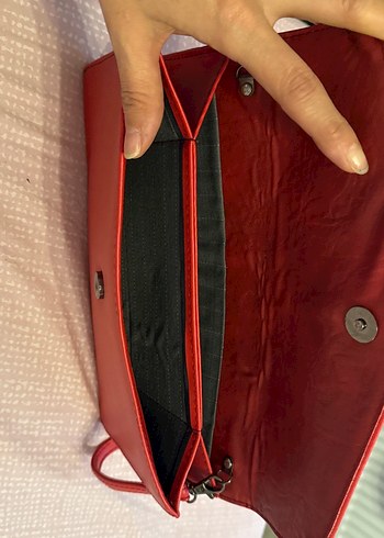 Kırmızı Deri Kadın Portföy Cüzdan - Görsel 2