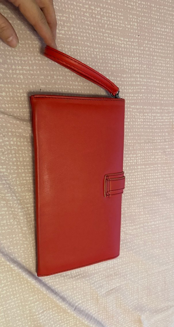 Kırmızı Deri Kadın Portföy Cüzdan - Görsel 4