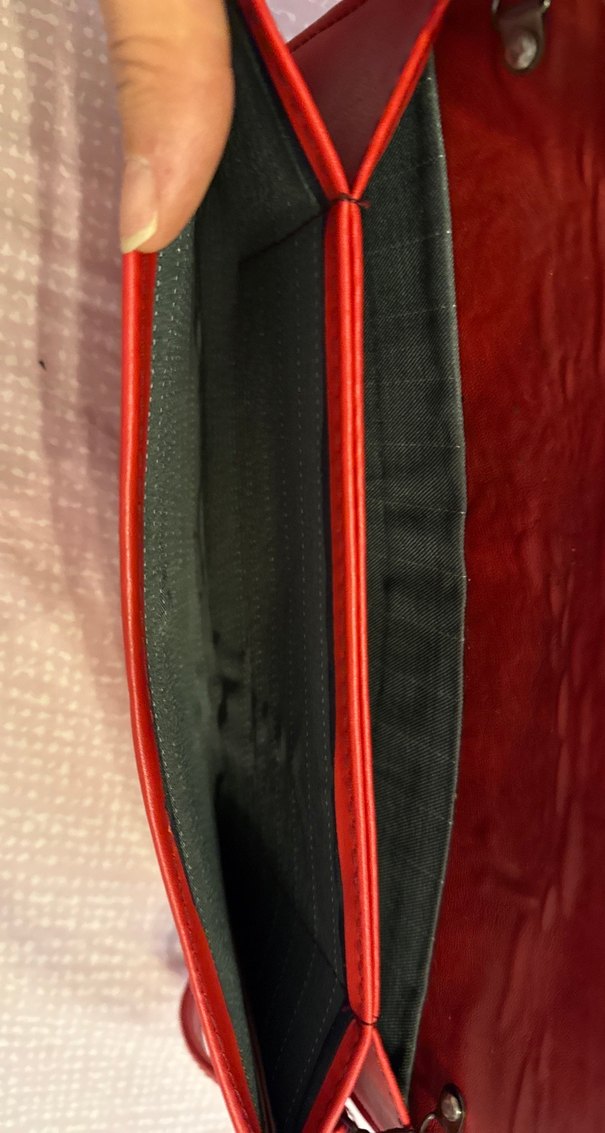 Kırmızı Deri Kadın Portföy Cüzdan - Görsel 3