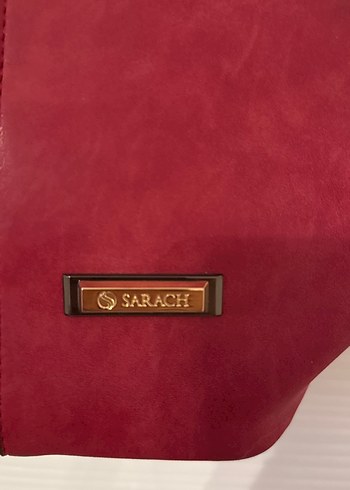 Kırmızı Kadın Süet Fermuarlı Çanta - Görsel 2