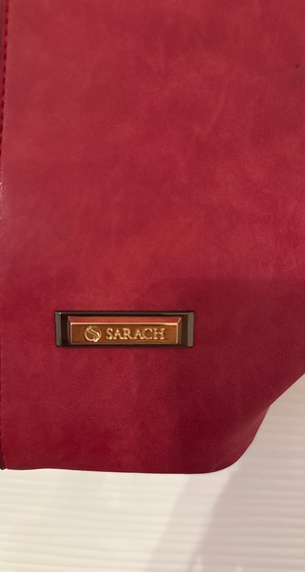 Kırmızı Kadın Süet Fermuarlı Çanta - Görsel 2