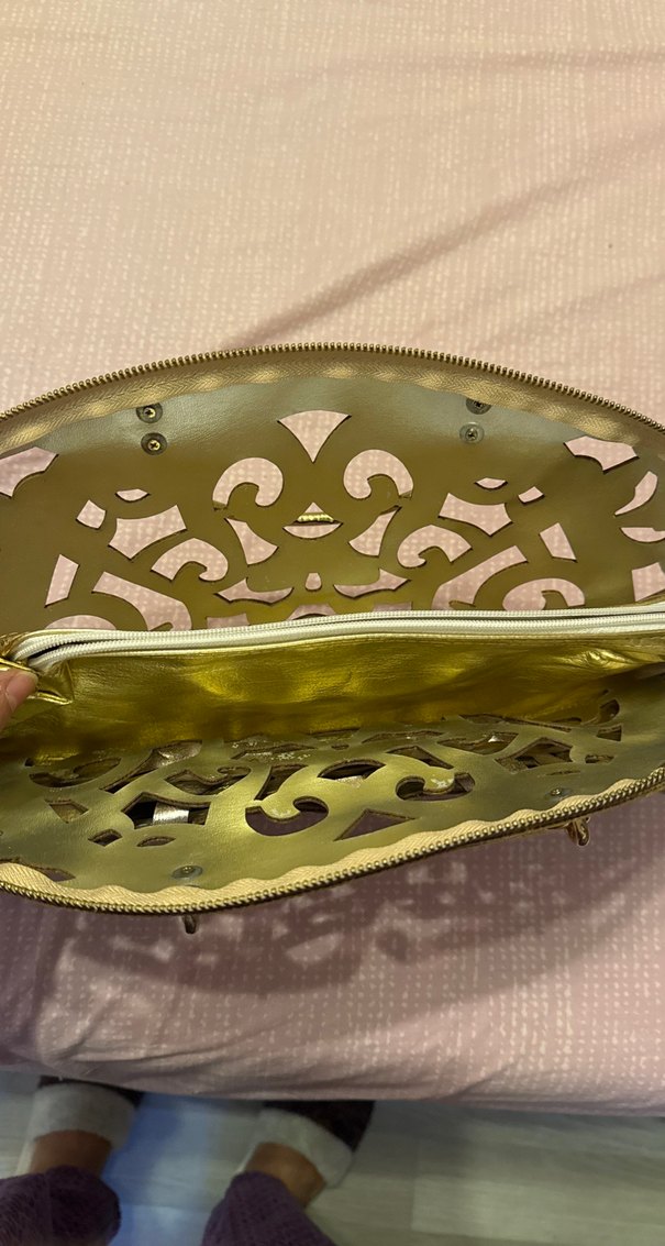 Vintage Yılan Desenli Zincir Detaylı Deri Çanta - Görsel 4