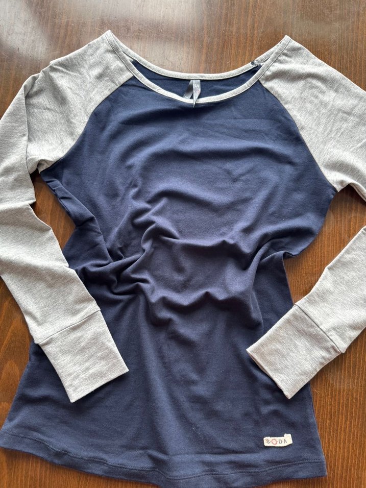 Gri Lacivert Baseball Tshirt - Görsel 2