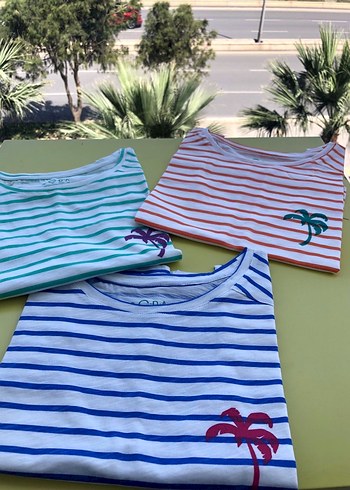 Çizgili Kolsuz Tshirt - Görsel 2