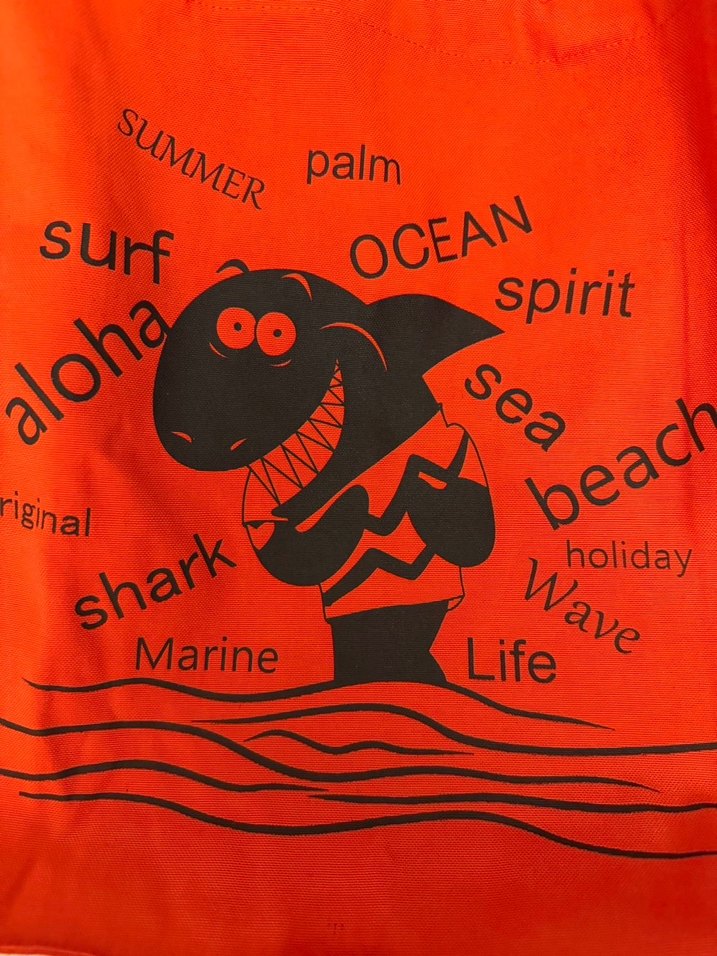 Turuncu Kanvas Kumaş Bez Çanta - Görsel 4