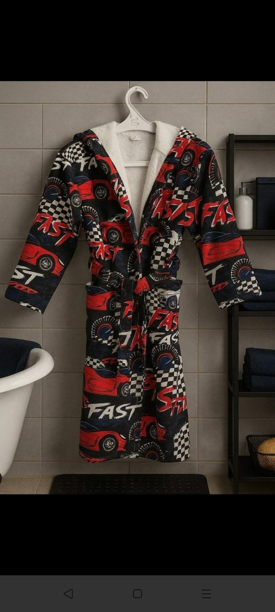 Çocuklar için Renkli Baskılı Bornoz.fiyat 750 - Görsel 2