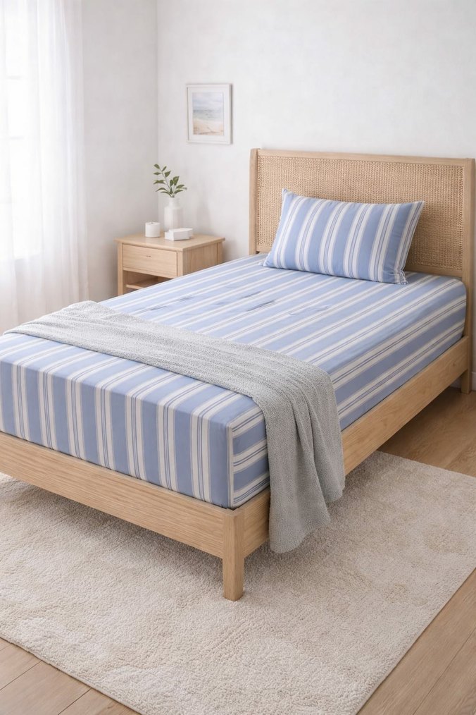 Yüzde yüz pamuklu tek kişilik Çarşaf Seti.650 tl - Görsel 2