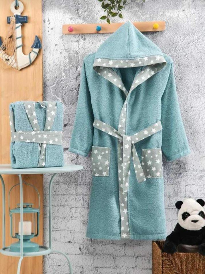 7 ile 14 yaş arası  MEVCUTTUR bornoz  yüzde yüz pamuklu 750 tl - Görsel 5