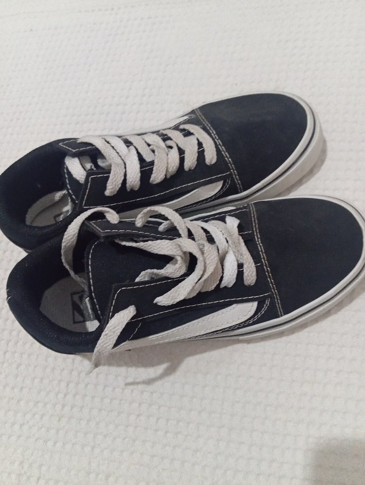 Siyah Gri Bağcıklı Kadın Sneakers - Görsel 2