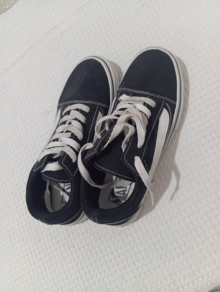 Siyah Gri Bağcıklı Kadın Sneakers - Görsel 4