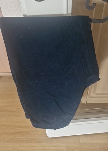 LC Waikiki Lacivert Kadife Pantolon - Görsel 4