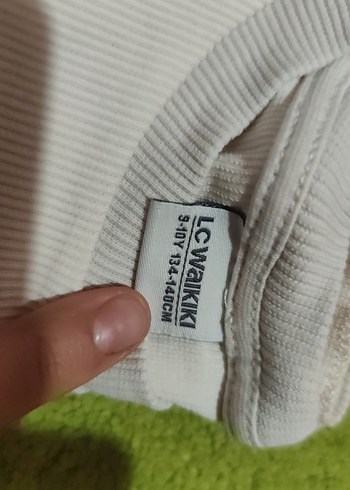 Beyaz Kız Çocuk Tişörtü Kalp Detaylı - Görsel 3