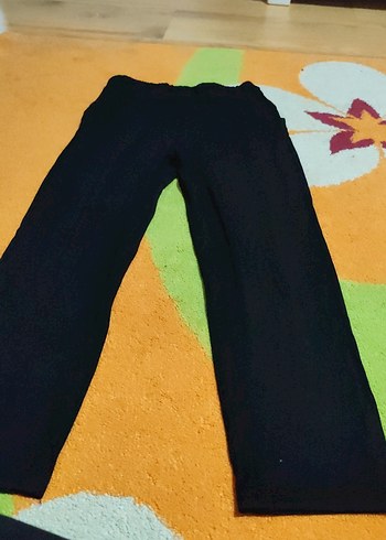 Siyah Rahat Kesim Kız çocuk pantolon - Görsel 3