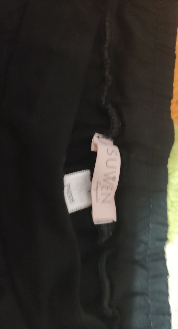 Siyah Rahat Kesim Kız çocuk pantolon - Görsel 2