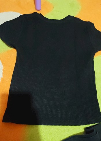 Siyah Baskılı Kısa Kollu 10 yaş  Tişört - Görsel 2